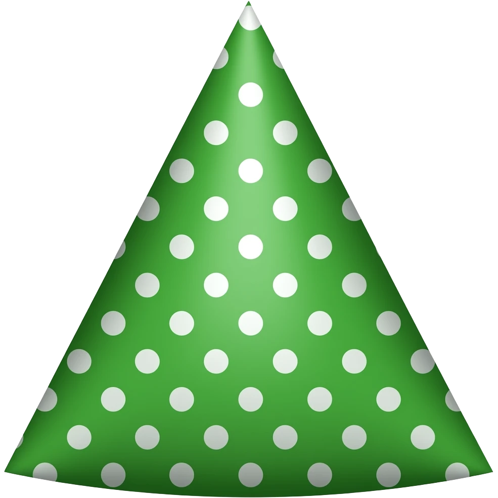 green polka dot triangle piece of cloth emoji