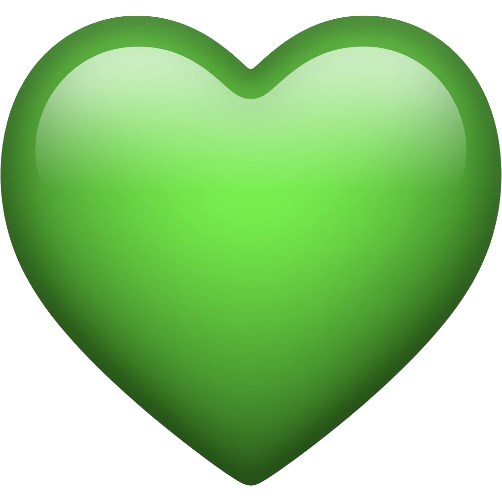Emoji verde coração emoji