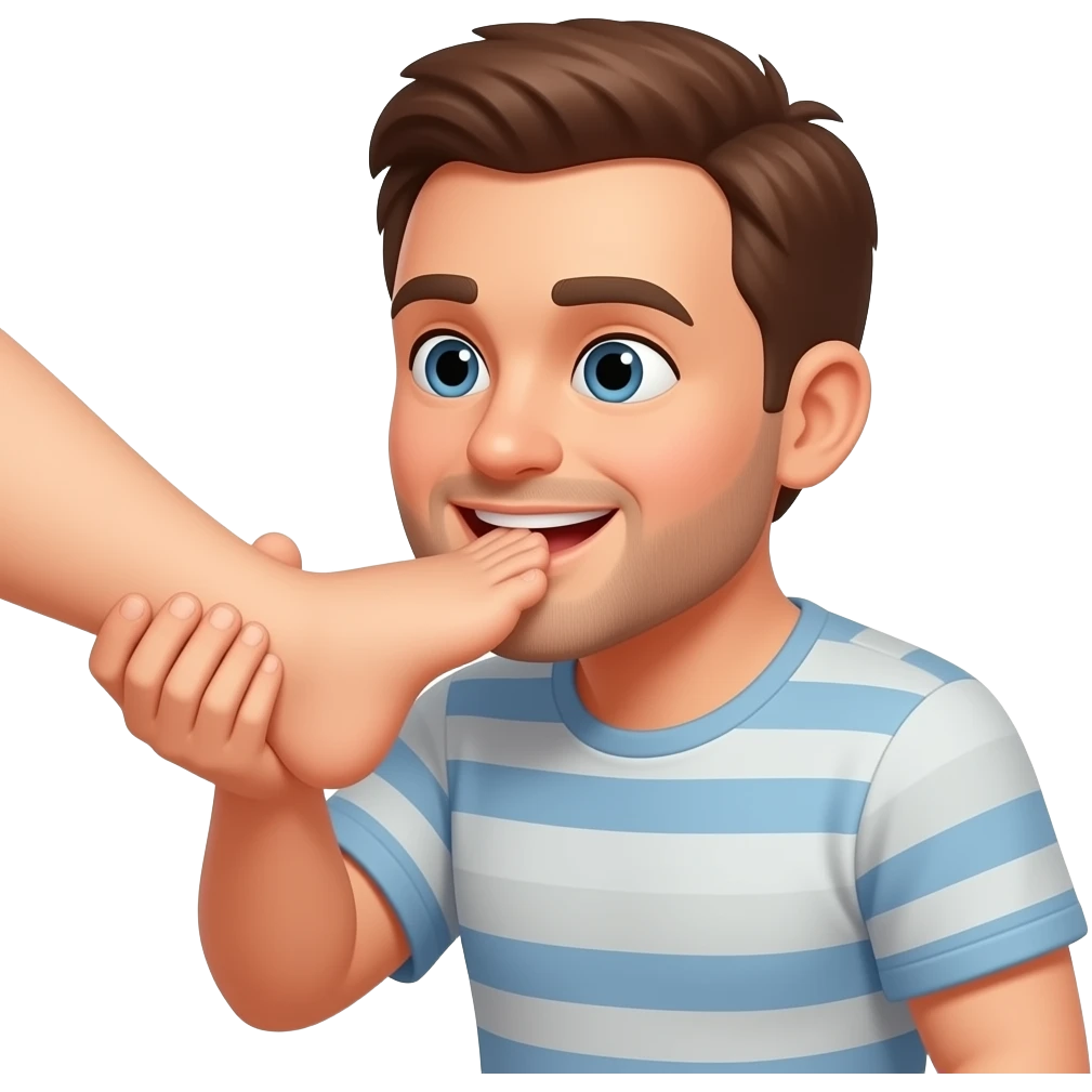 Homme mange pieds de femmes emoji