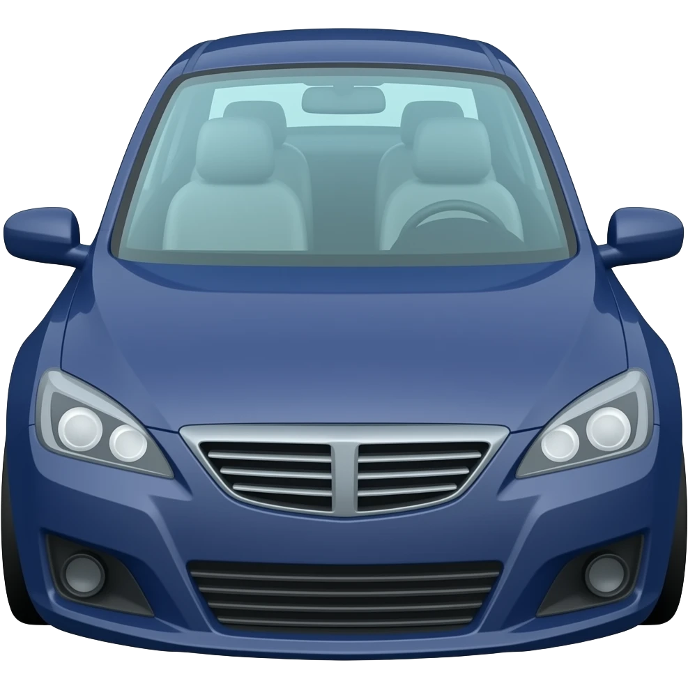 3d dark blue car emoji