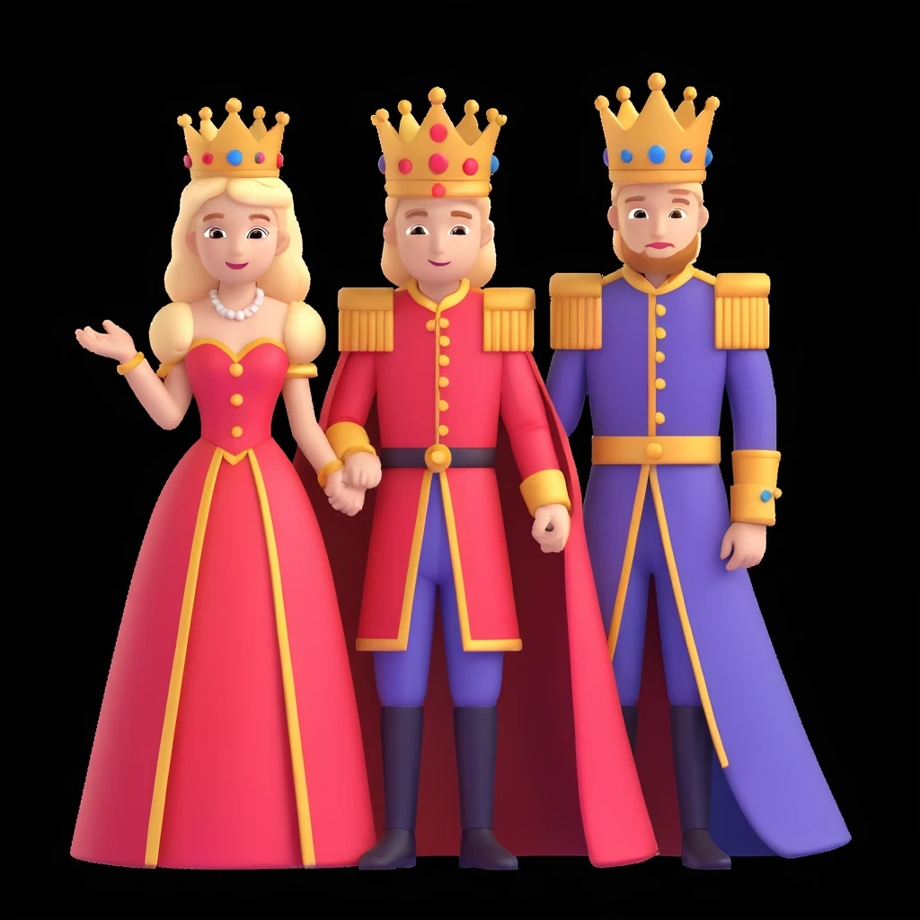 young king and queen posing emoji