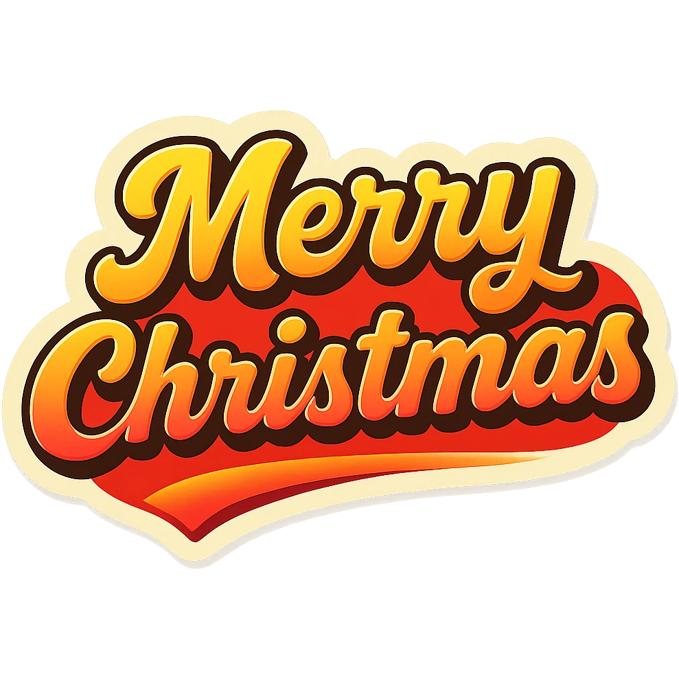 Merry christmas text, remove background emoji