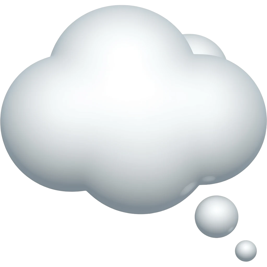 Balão de pensamento emoji