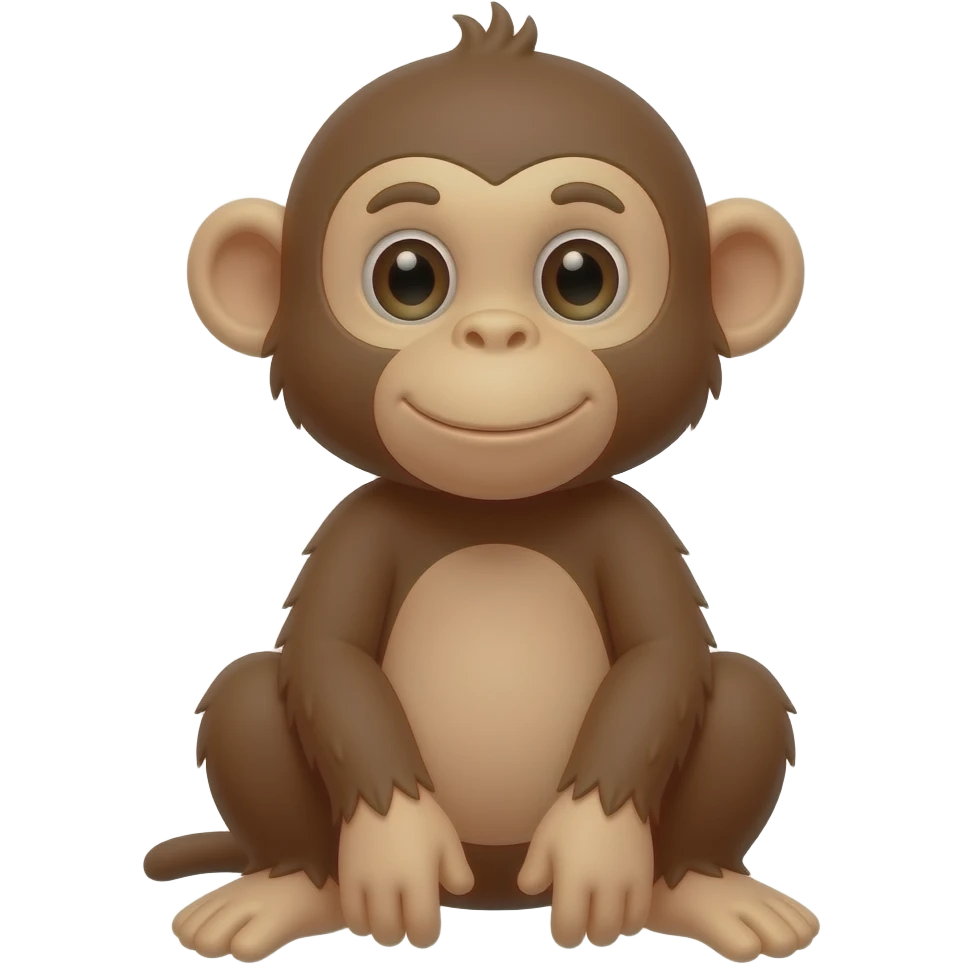 Monkey sitting down emoji