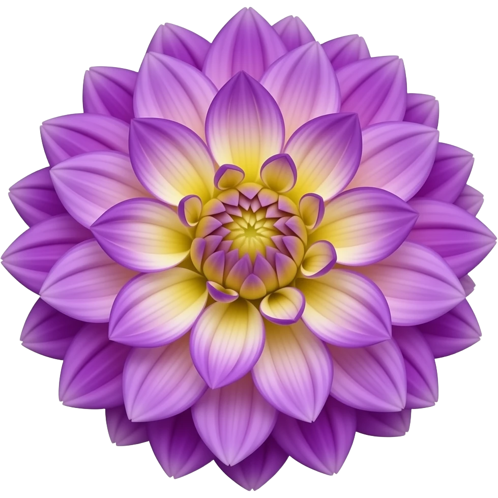 Purple and yellow dahlia emoji