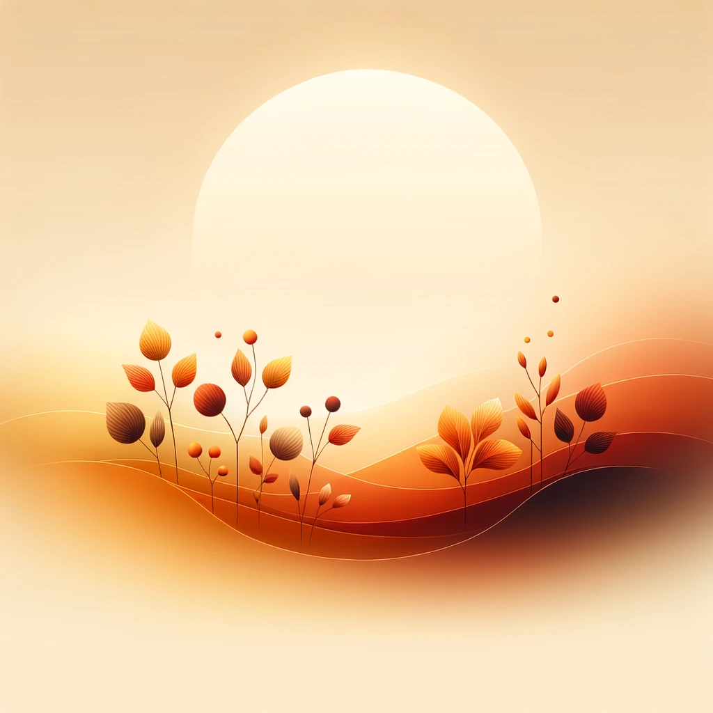 Minimal autumn background, smooth gradient blending warm fall colors (deep orange, golden yellow, burgundy, dark brown), soft and elegant, clean and modern design, no details emoji