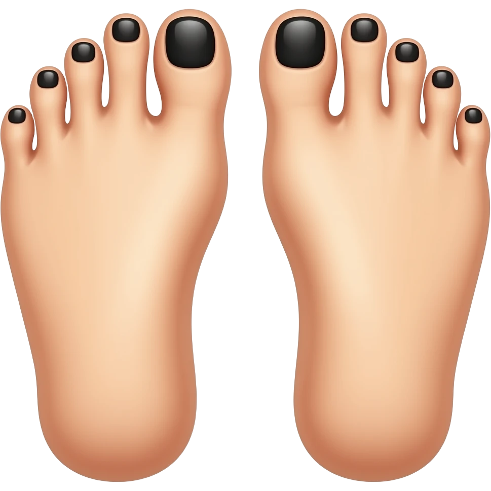 Rinkly feet with toenails emoji
