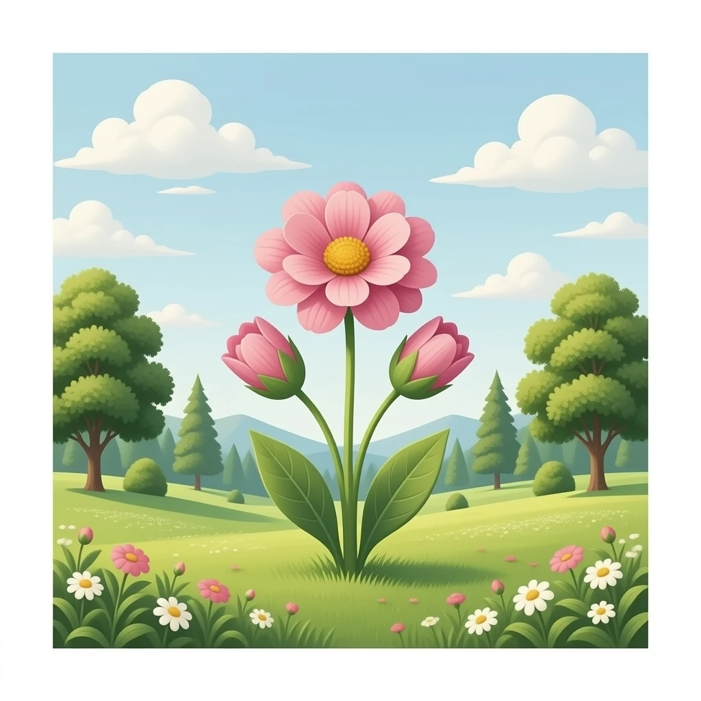 vintage wallpaper with flower emoji