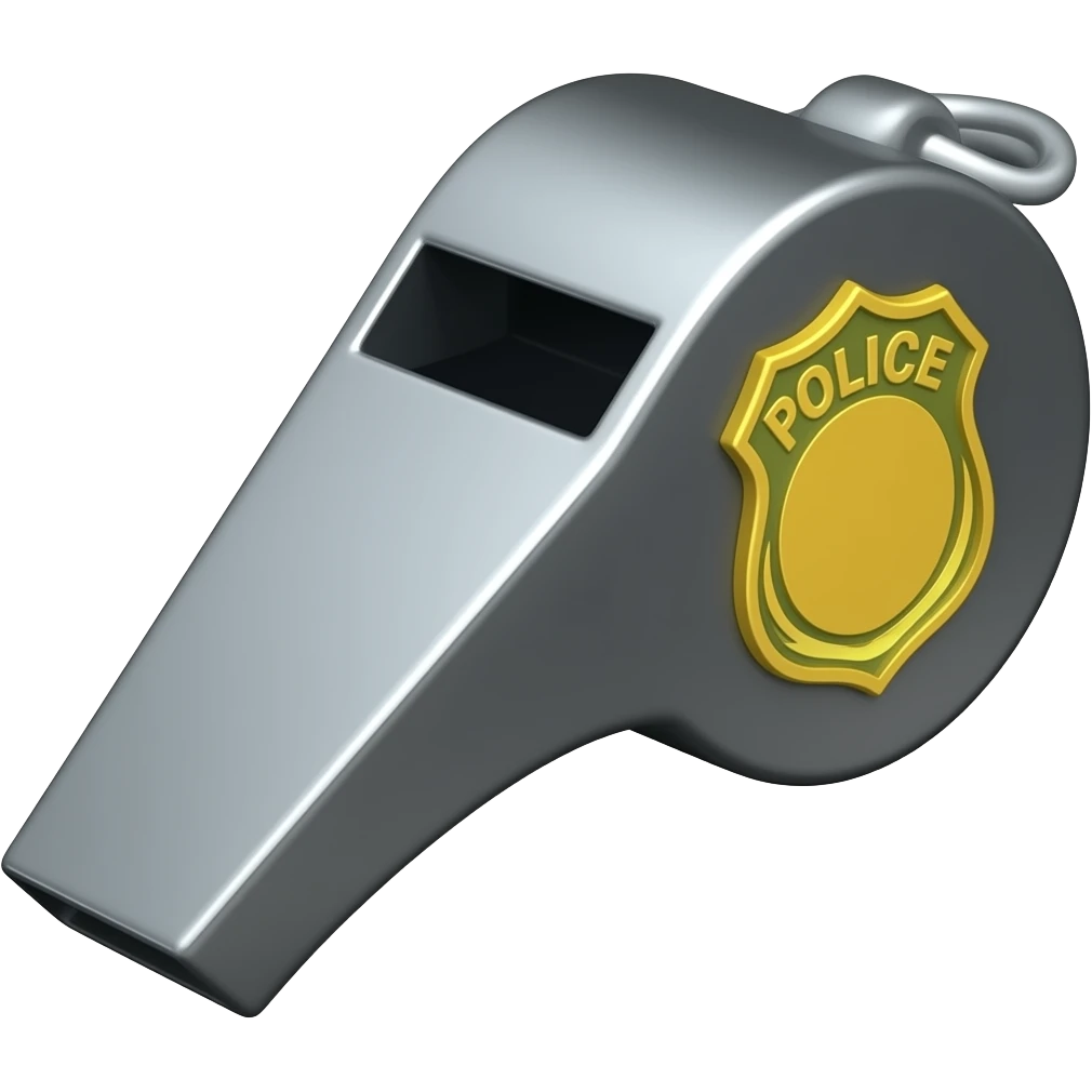 Police  whistle emoji