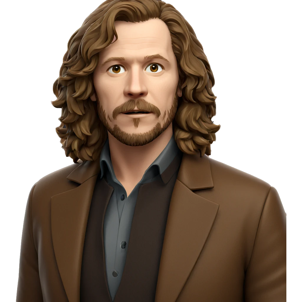 bearded man in brown jacket emoji