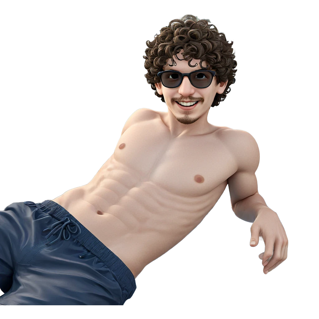 smiling boy by the pool emoji