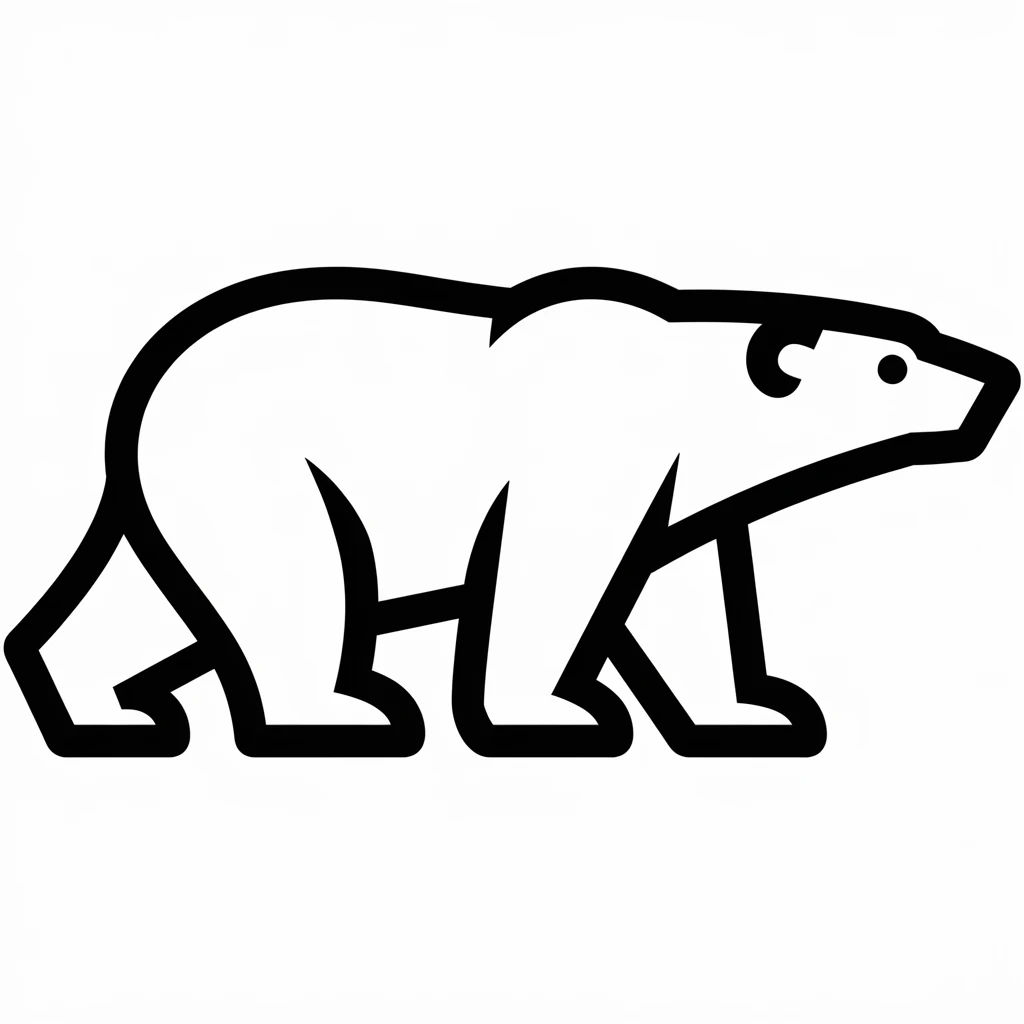 Polar bear icon black silhouette emoji