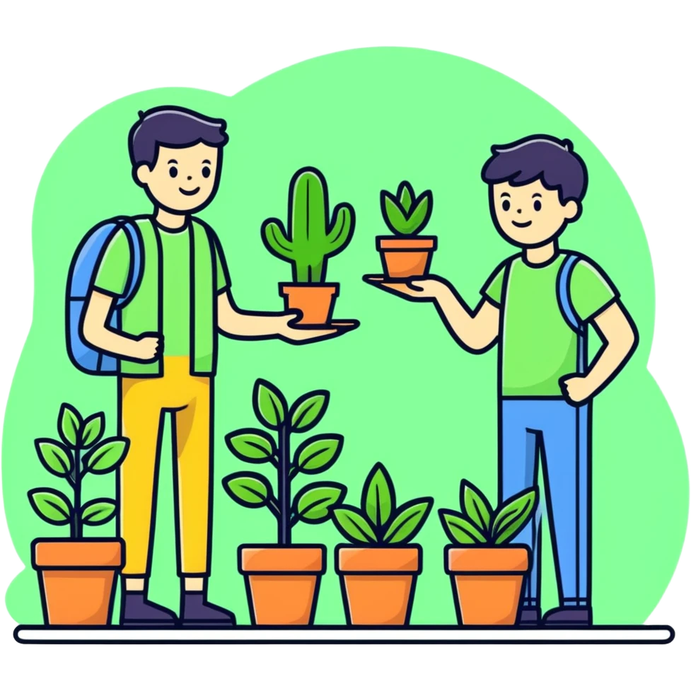 Guy and girl with green thumbs emoji