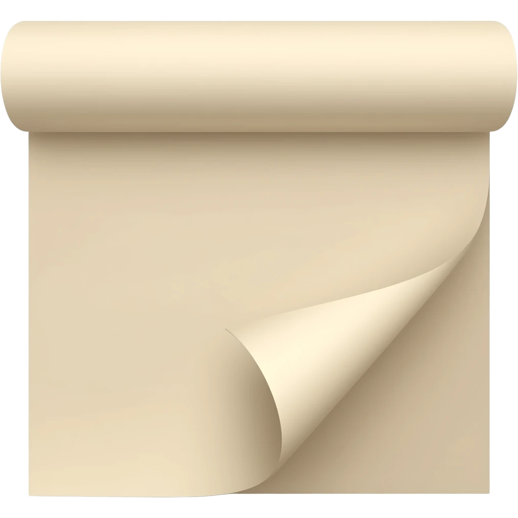 Colchoneta desenrollada Mat beige claro. Forma rectangular con esquina enrollada. Textura suave. emoji