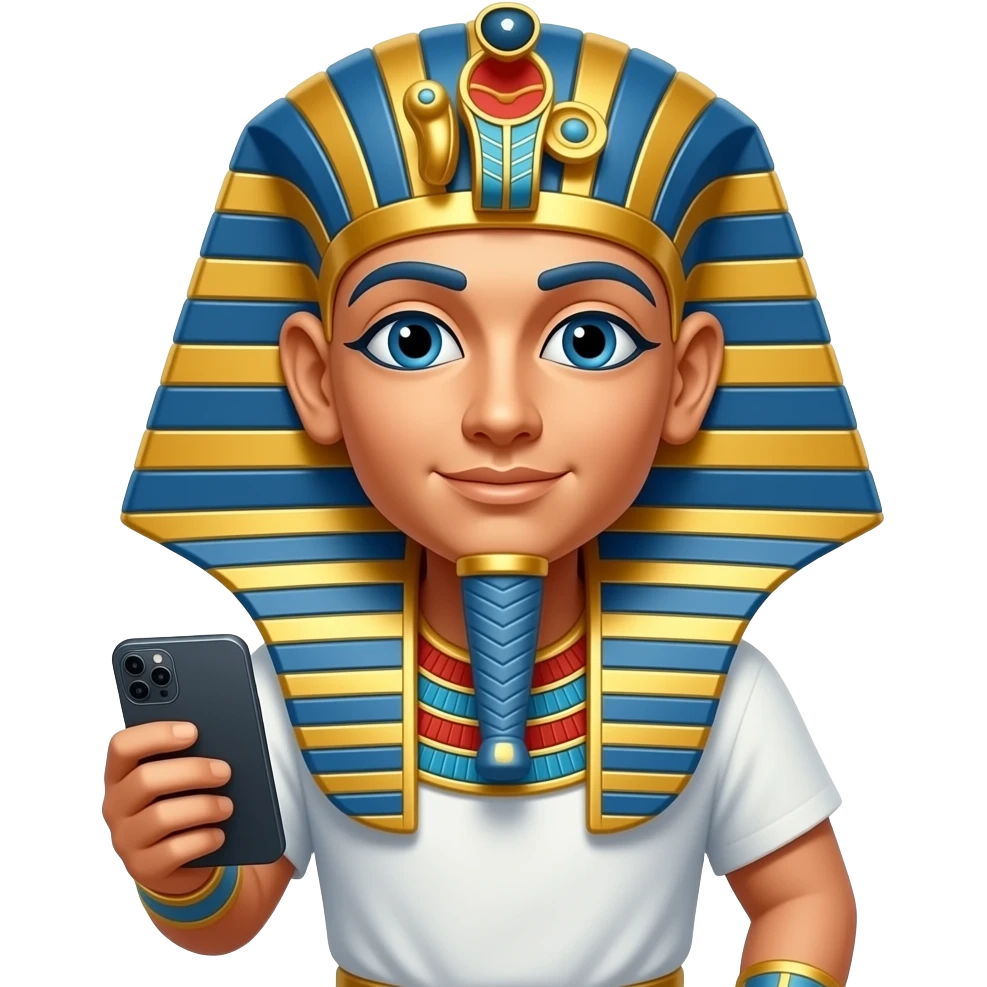 pharoah with phone emoji