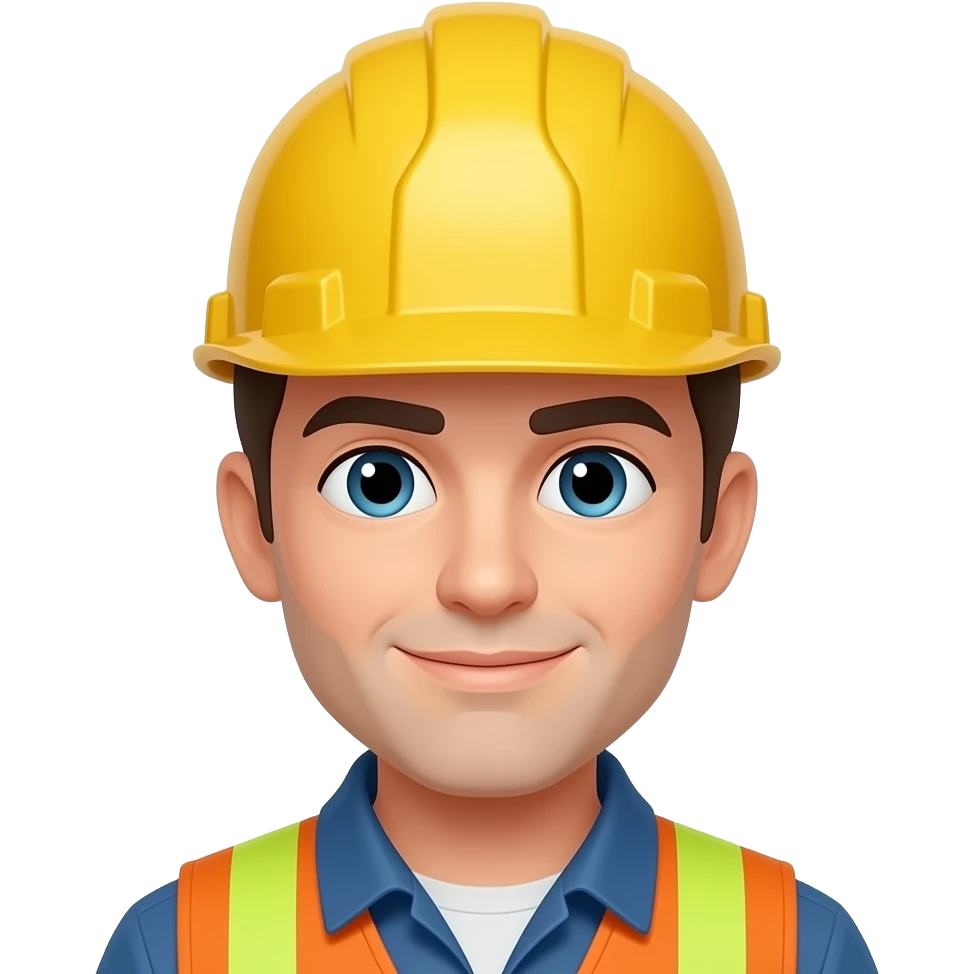 Worker Construction Cap yellow color , front view emoji
