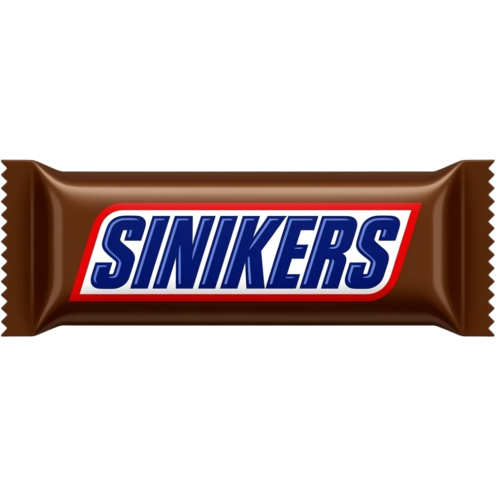 make me a iphone designed emoji of a snickers emoji