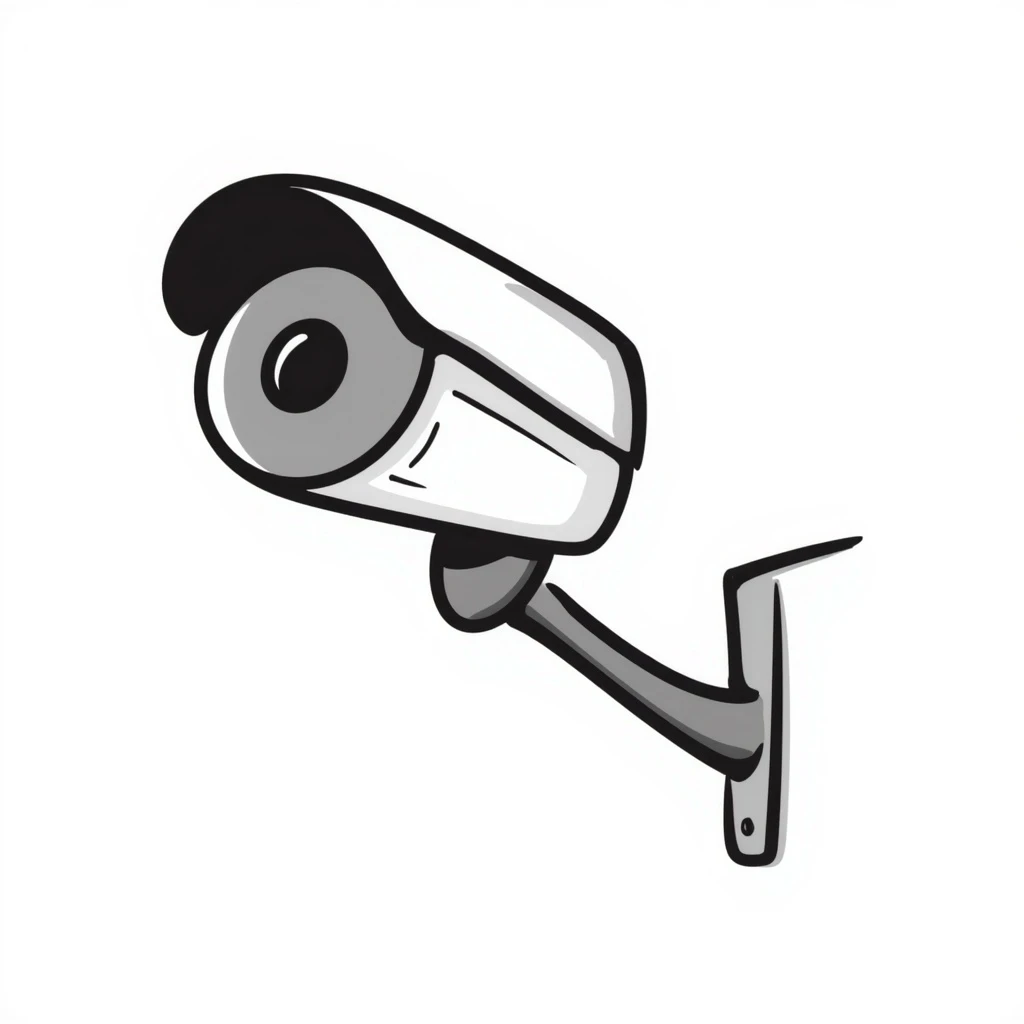 hand-drawn sketchy lines cctv camera emoji