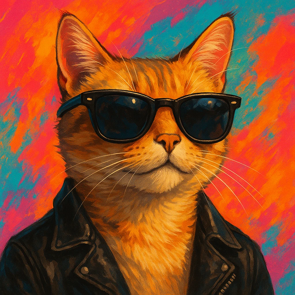 a cat wearing sunglasses emoji