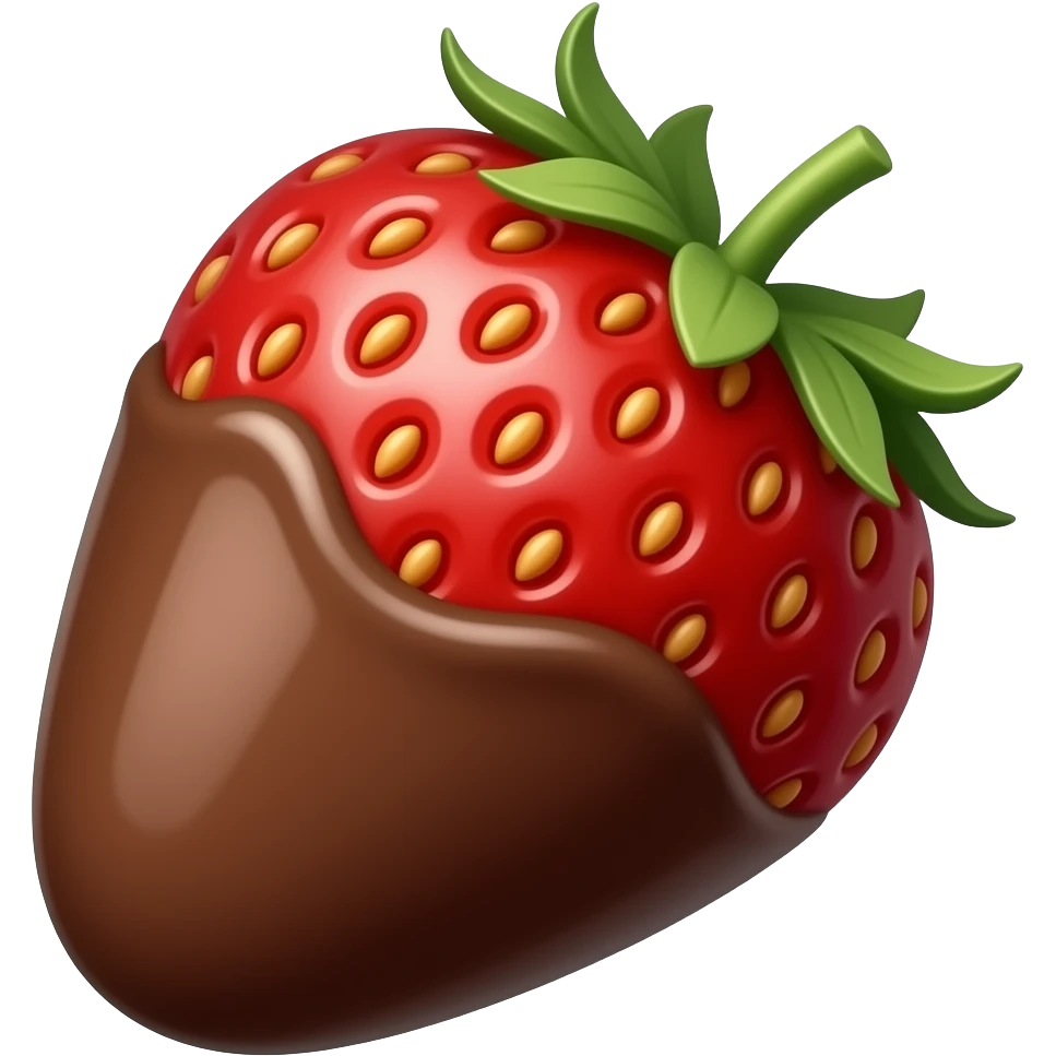 strawberries with chocolate emoji