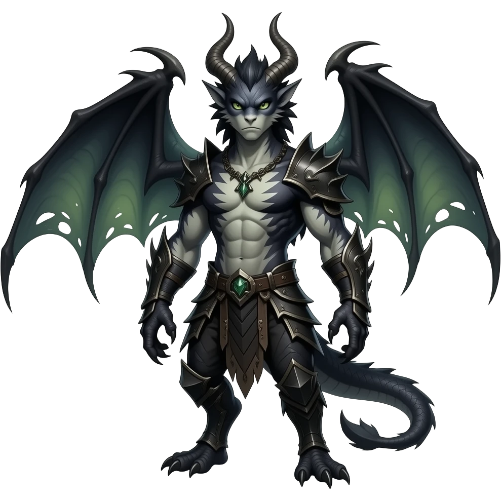 Fantasy dark edgy vernid-Trico-Fionbri-creature emoji