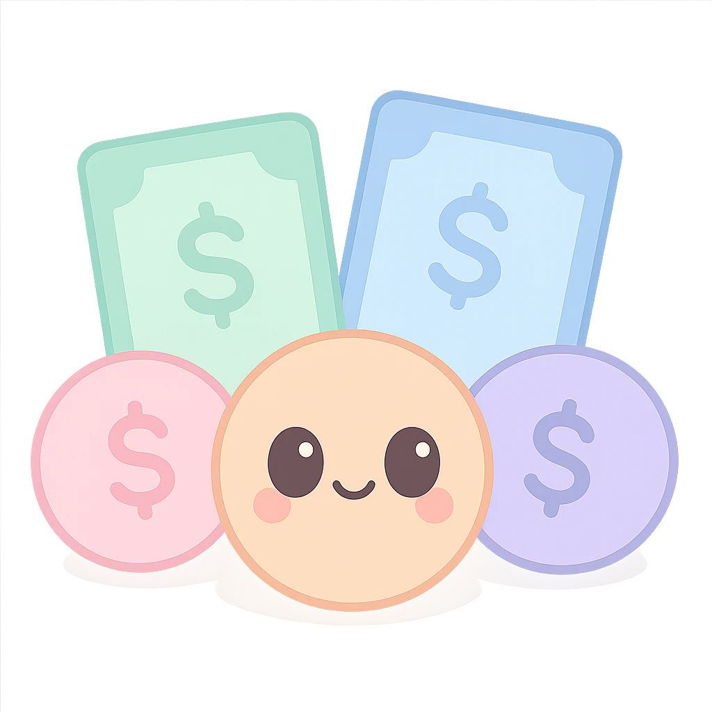 Деньги. Линейный минималистичный рисунок  emoji