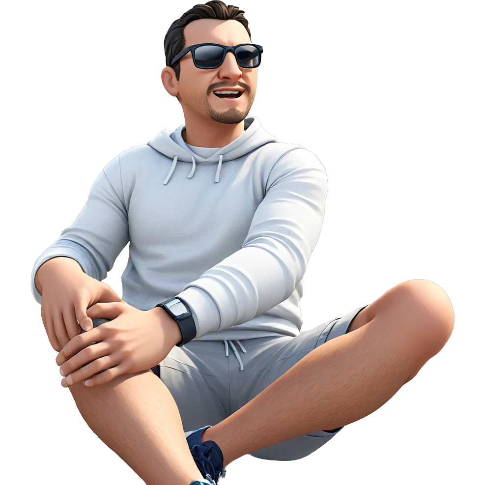 cool guy in outdoor setting emoji