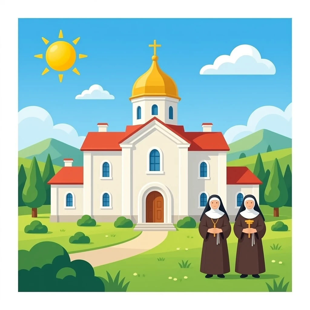 монастырь с монахинями emoji