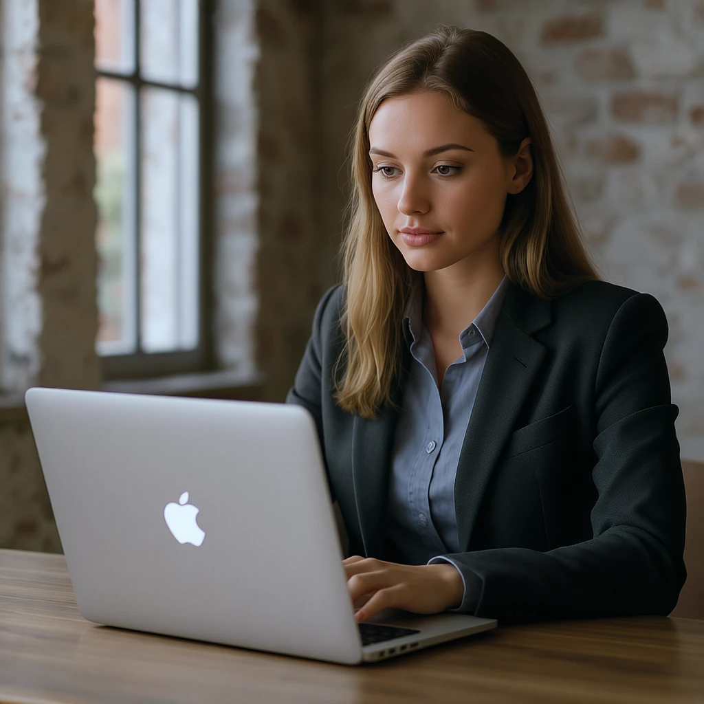 realistic style MacBook laptop, open emoji