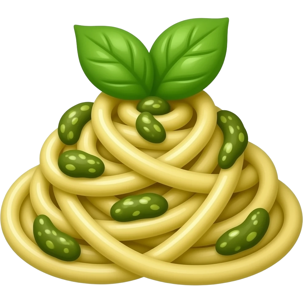 a delicious pesto pasta emoji