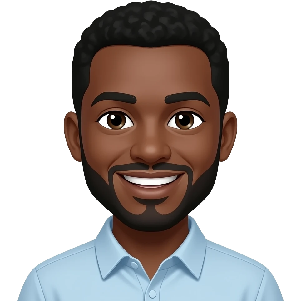 Black smiling emoji emoji