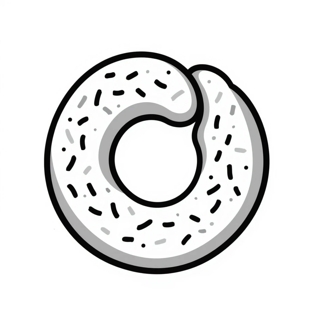 simit, the classic Turkish sesame bagel, hand-drawn doodle style emoji