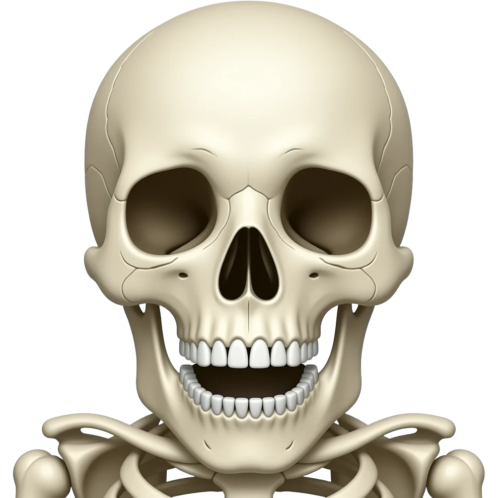 Emojis de esqueleto sorprendido emoji