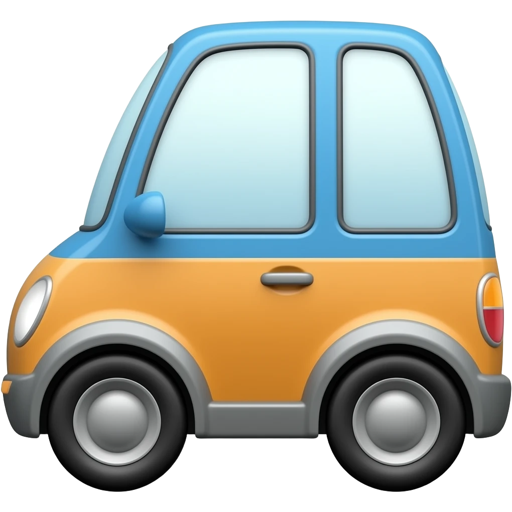 blue orange car emoji