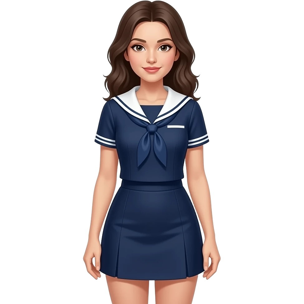 Lady's fitted sailor suit set emoji