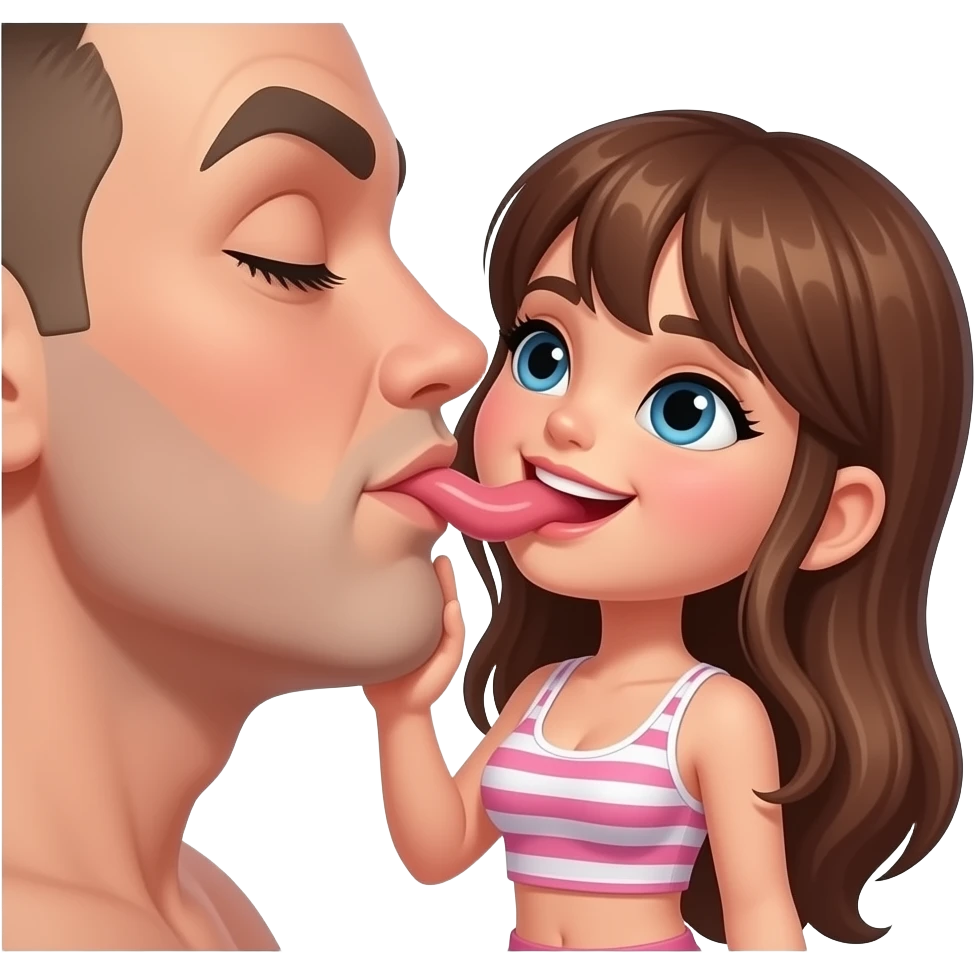 Girl giving blowjob to big dick emoji