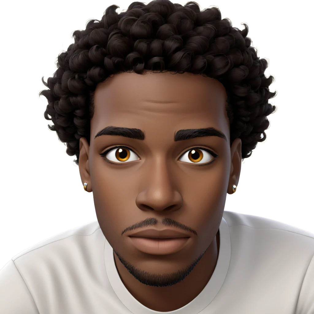 stylish dark-skinned male portrait emoji