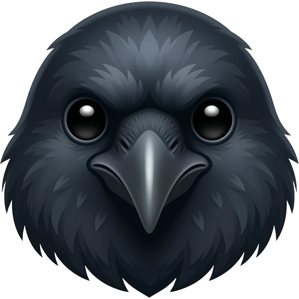 crow head emoji