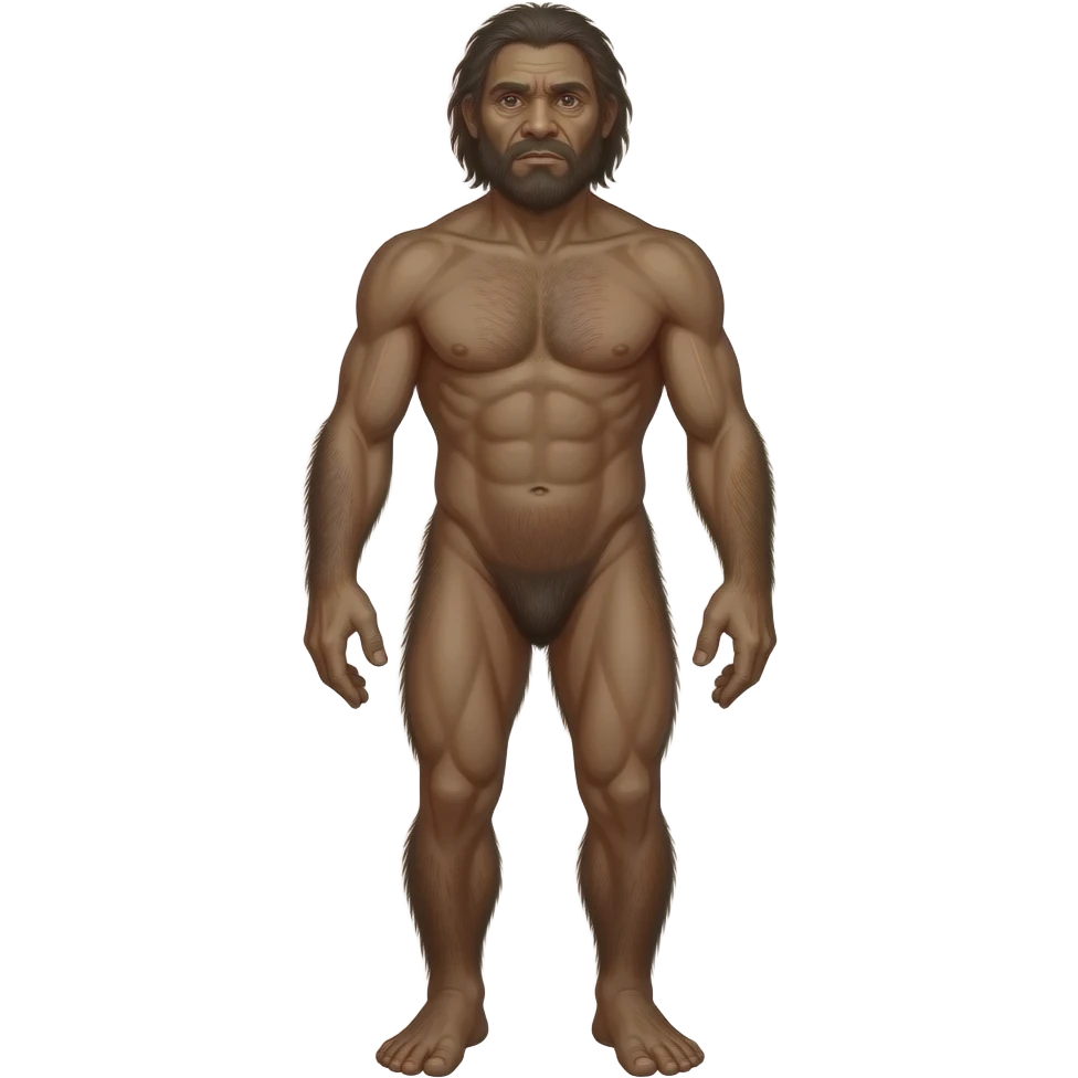 Homo heidelbergensis full body emoji