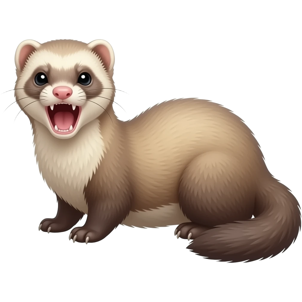 Screaming ferret emoji