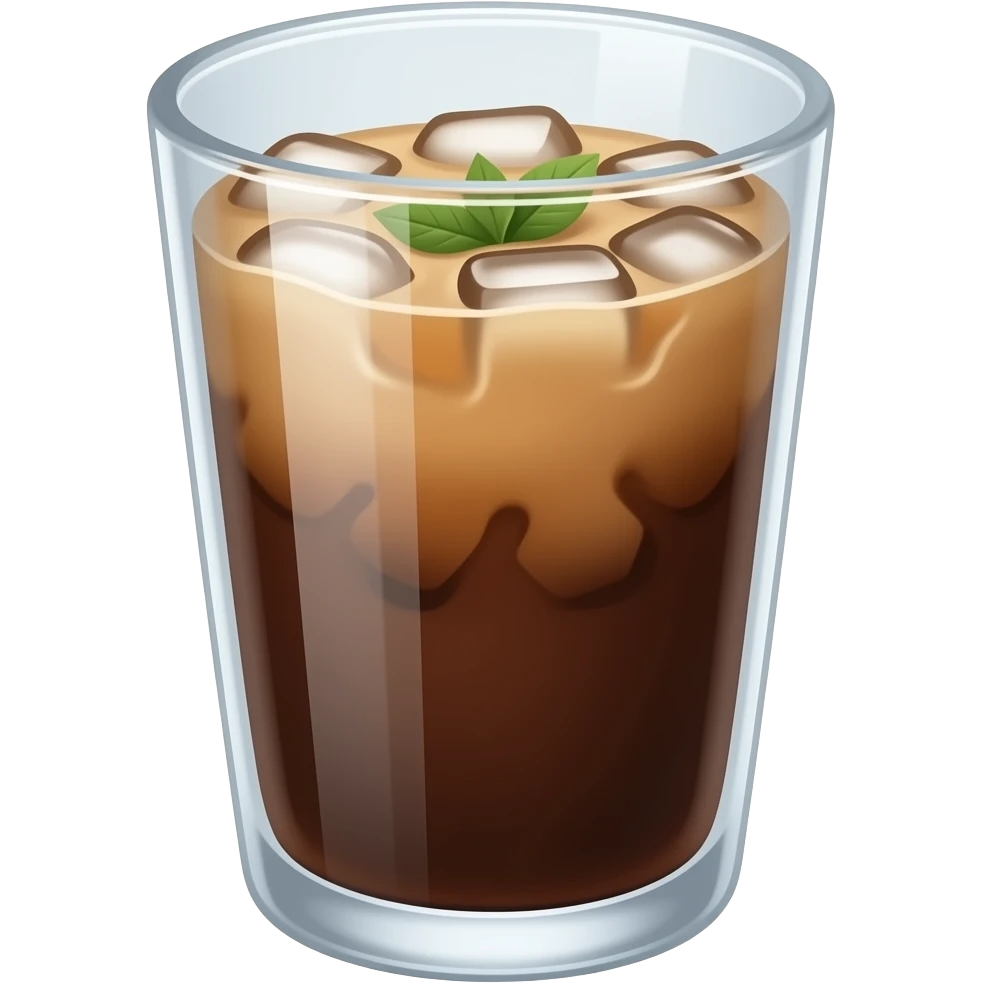 vietnamese iced coffee with condensed milk in a glass emoji
