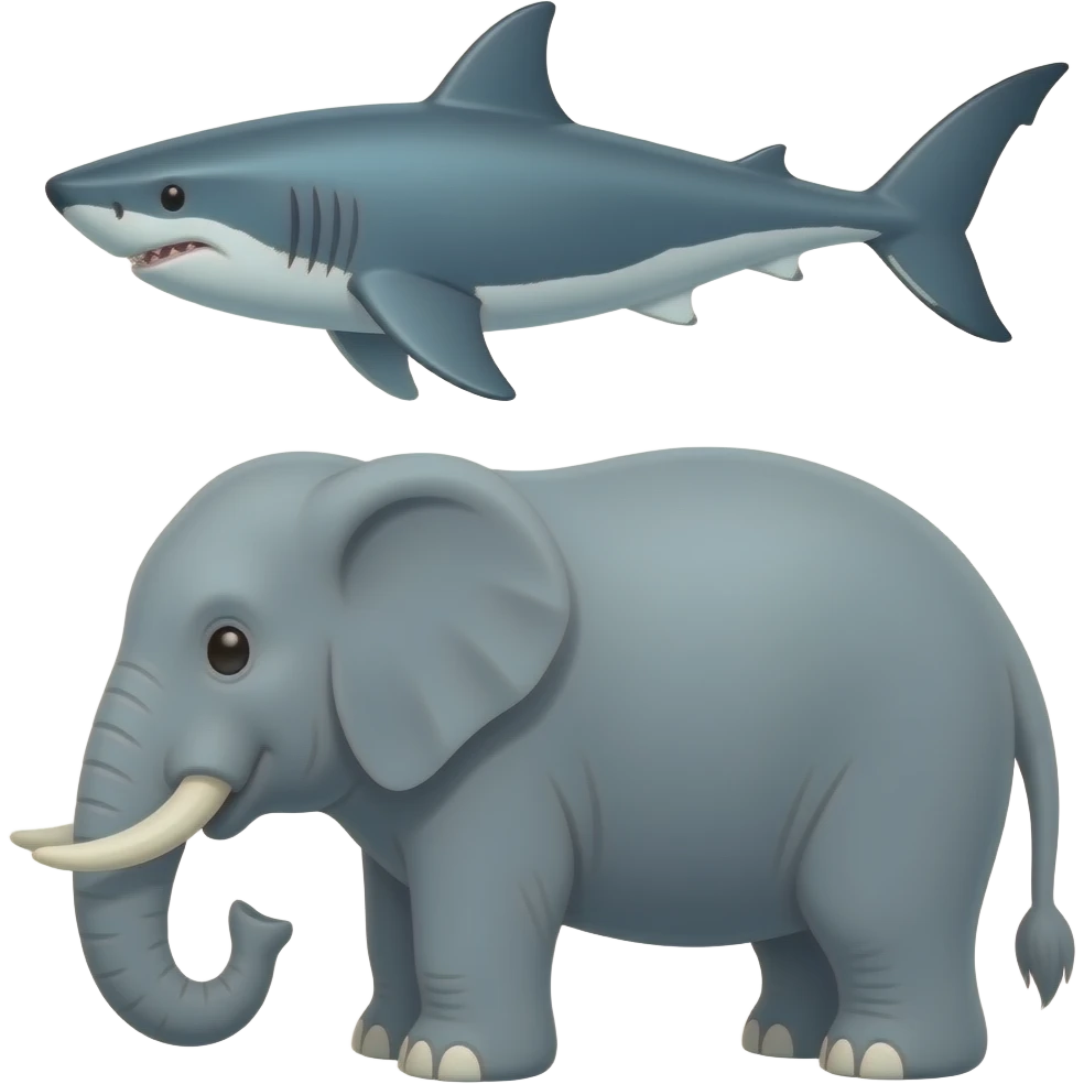 🦈 +🐘 emoji