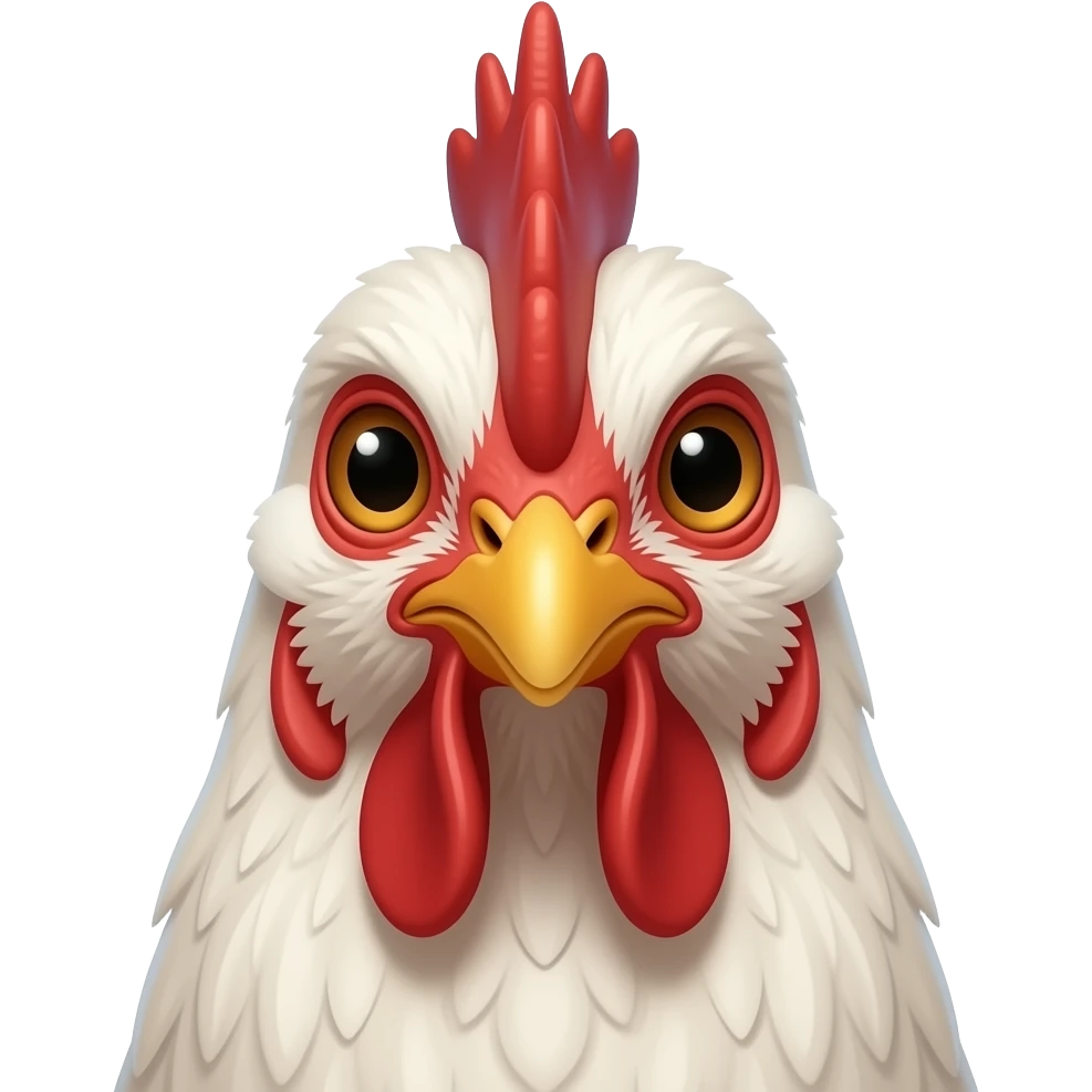 male chicken 25 years old straight front head closed mouth emoji