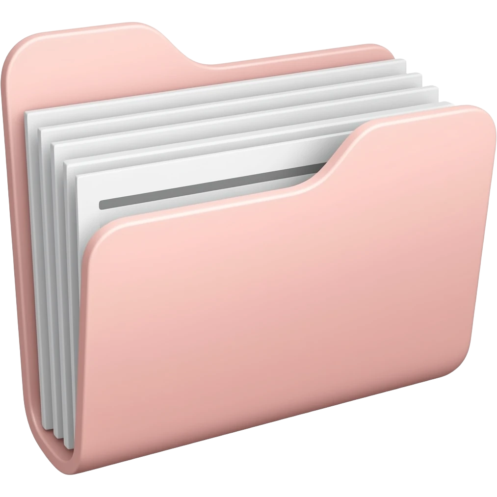 junk files light pale pink folder and many documents emoji
