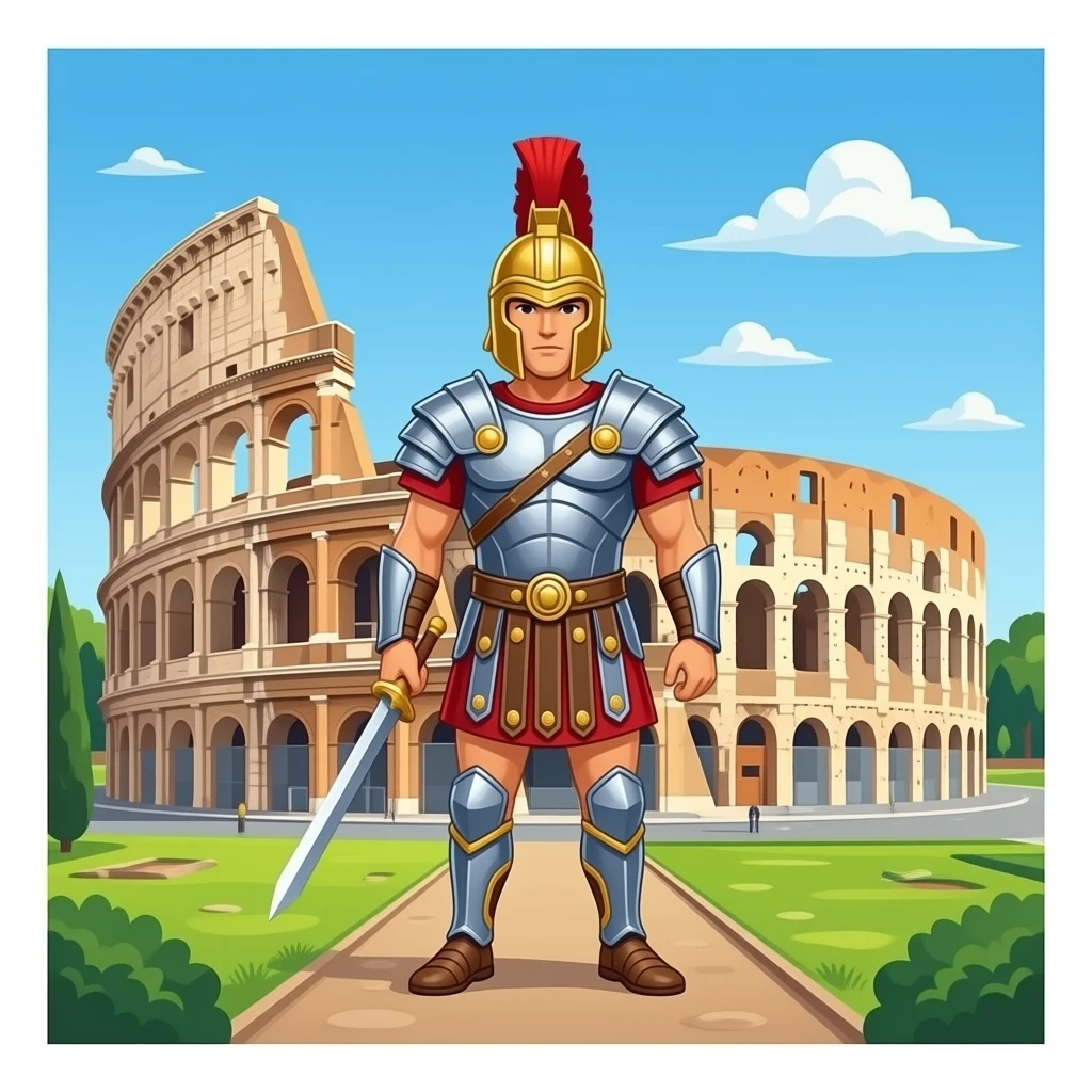 Colosseo con gladiatore emoji