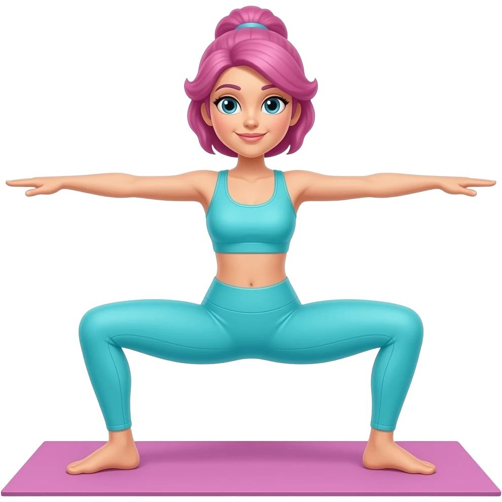 Pink Pilates princess turquoise summer emoji