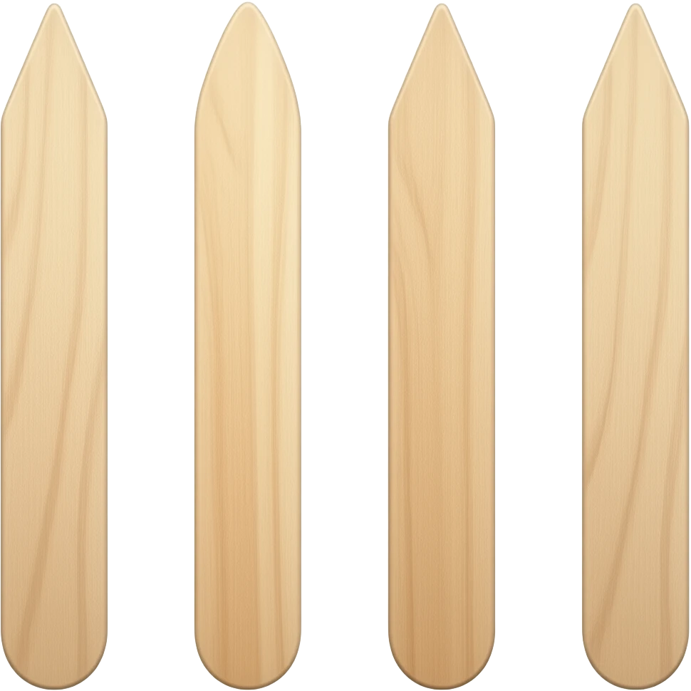 palitos de paleta de madera en filita unos 4 delgados emoji