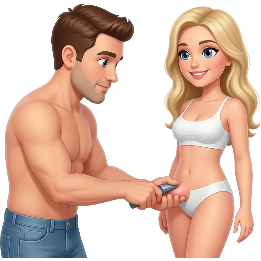 Homem enfiando o pênis no cu de uma mulher e os dois pelados emoji