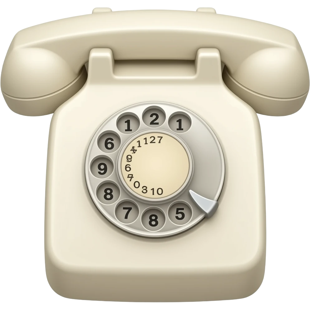 Old beige phone emoji