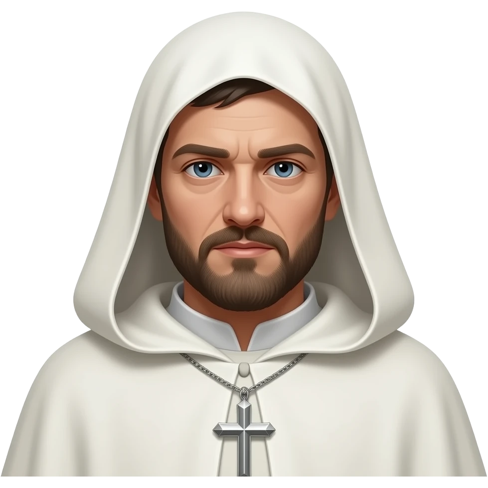 Nazareno Semana Santa con capitote blanco vino emoji